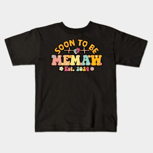 Soon To Be Memaw 2024 Mother's Day For New Memaw Kids T-Shirt